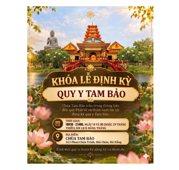 Khóa lễ định kỳ Quy Y Tam Bảo