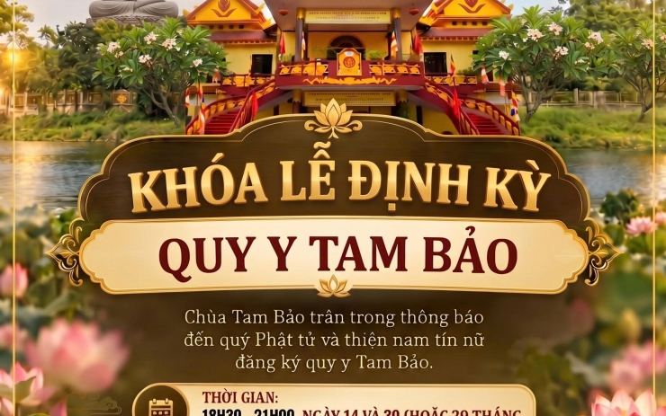 Khóa lễ định kỳ Quy Y Tam Bảo