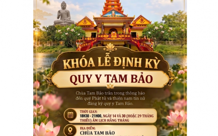 Khóa lễ định kỳ Quy Y Tam Bảo